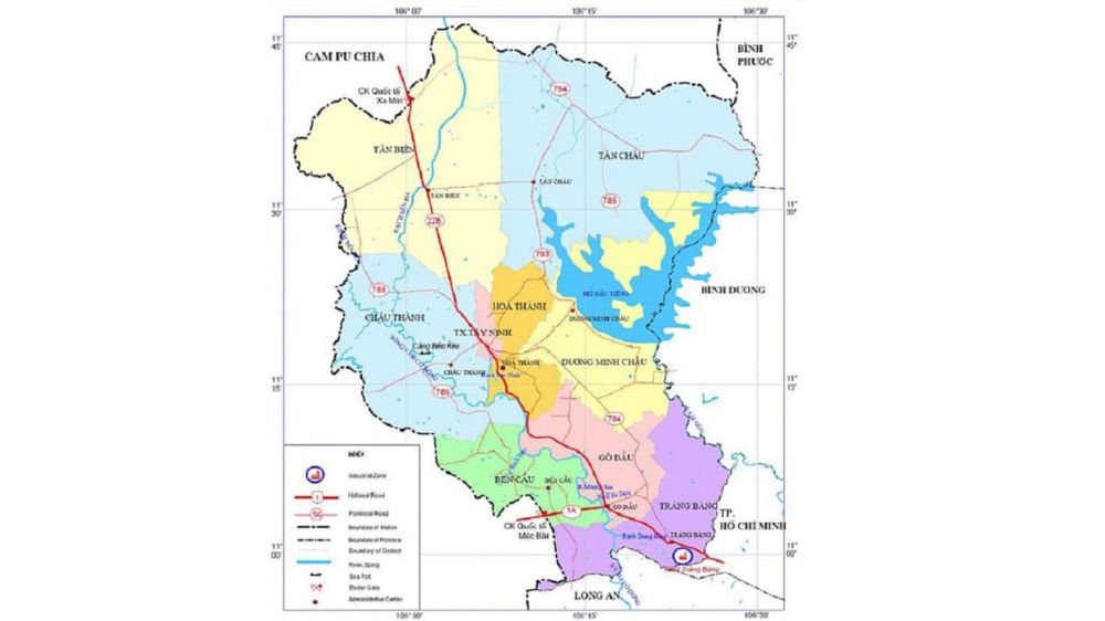 Tây Ninh giữ một vị trí địa lý quan trọng 
